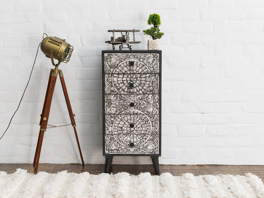 Dudi Furniture Ellora Wooden Chest Of Drawers