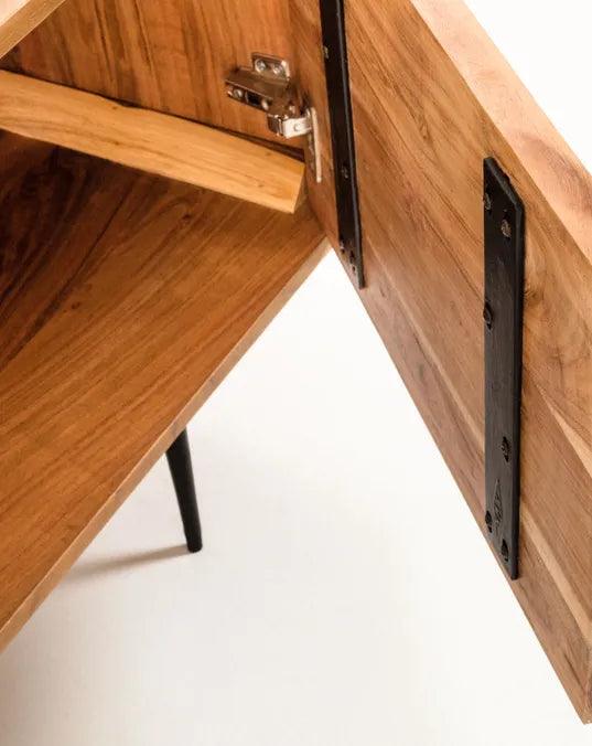 Dudi Furniture Riverrun Industrial TV Unit Acacia Wood