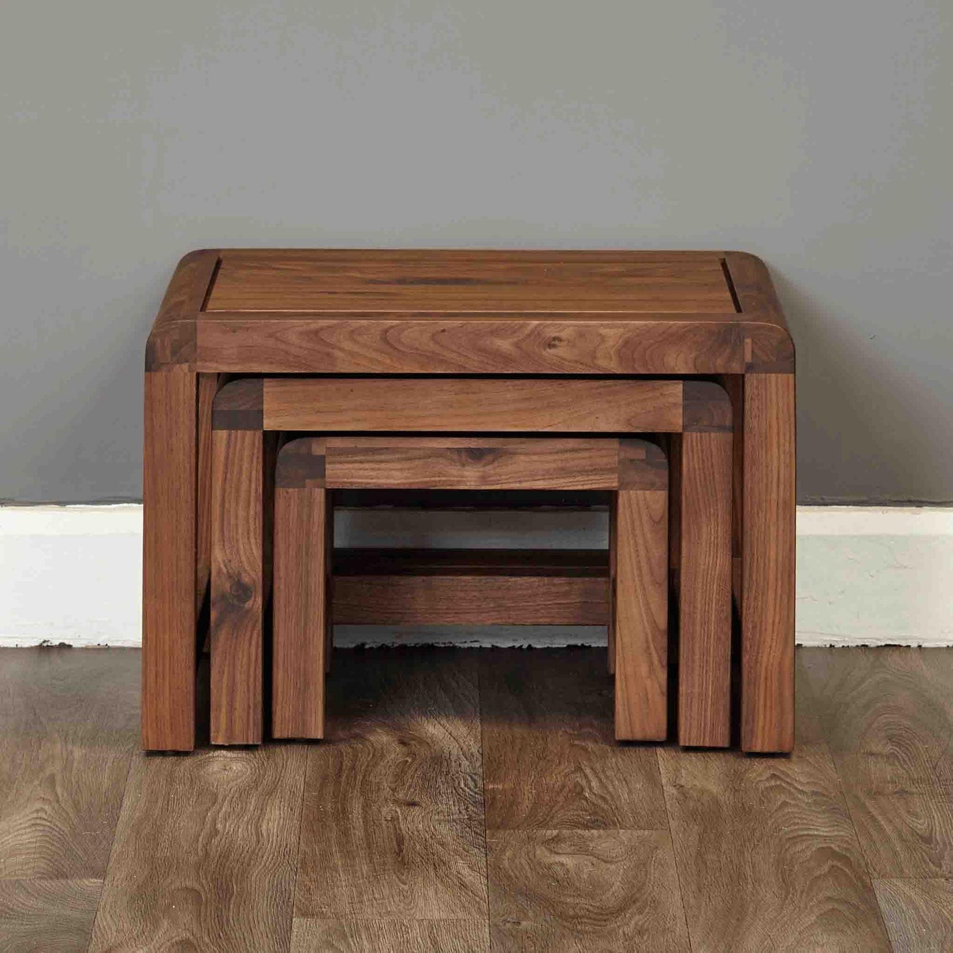 Dudi Furniture Arthur Wooden Nesting Side Tables