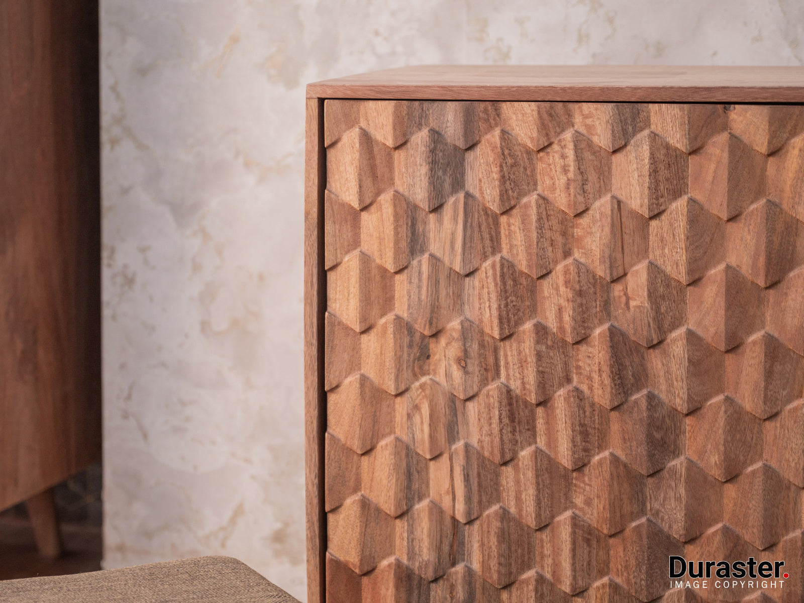 Dudi Furniture Diamond Wooden Sideboard Cabinet