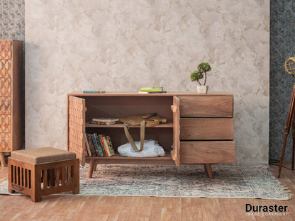 Dudi Furniture Diamond Wooden Sideboard Cabinet