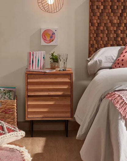 Dudi Furniture Riverrun Bed Side Table Acacia Wood