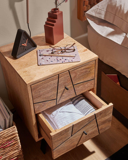 Dudi Furniture Mosaix Bed Side Table Mango Wood