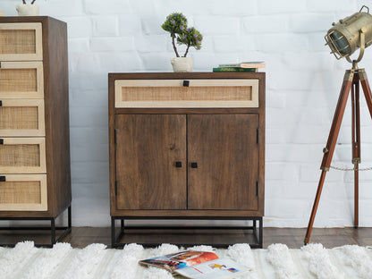 Dudi Furniture Irish Sideboard Cabinet With Cane Work