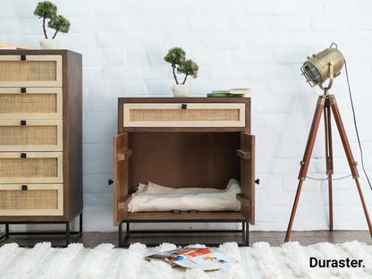 Dudi Furniture Irish Sideboard Cabinet With Cane Work