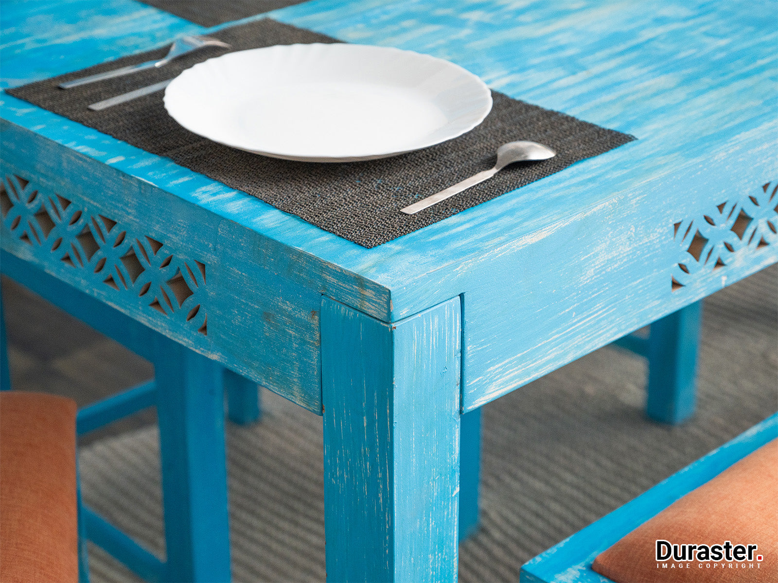 Dudi Furniture Florida Wood Dining Table Set 6 Seater