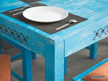 Dudi Furniture Florida Wood Dining Table Set 6 Seater