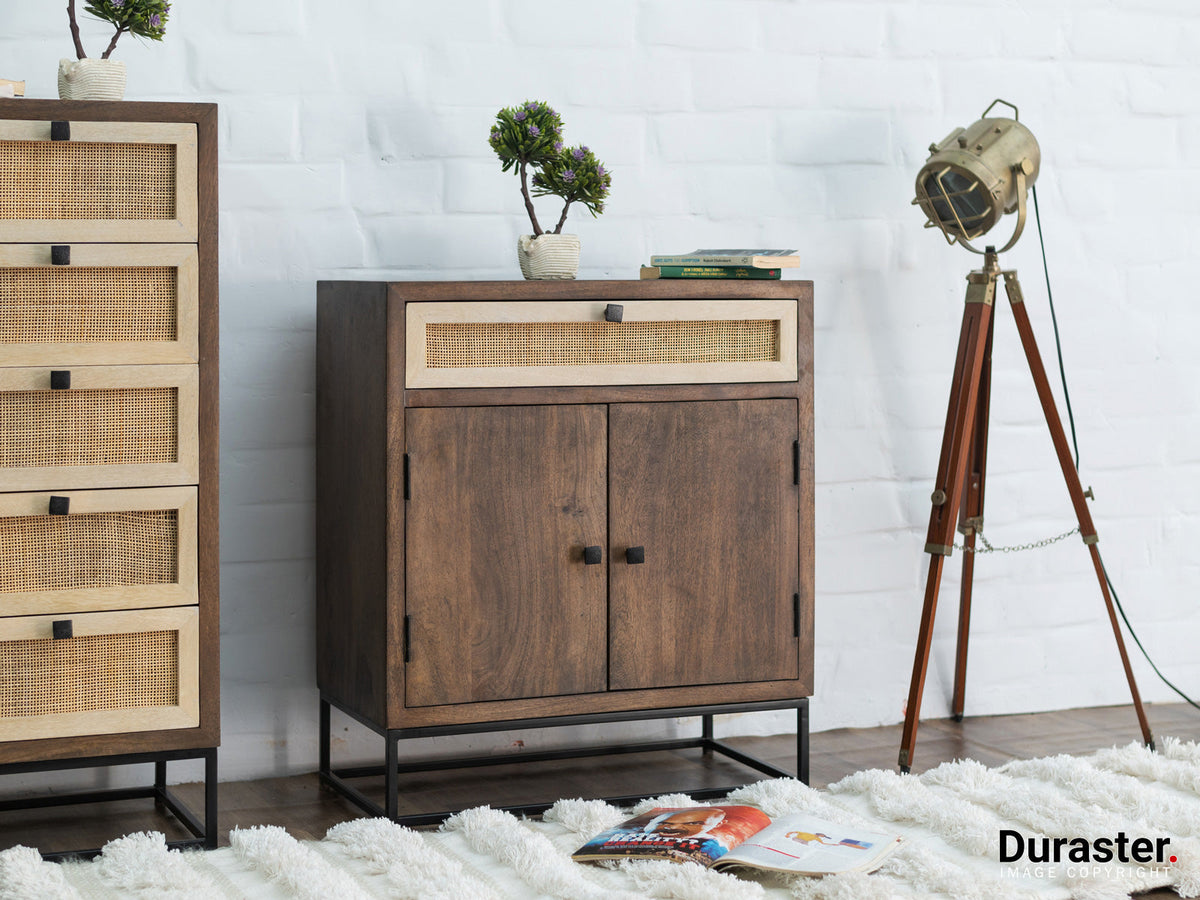 Dudi Furniture Irish Sideboard Cabinet With Cane Work