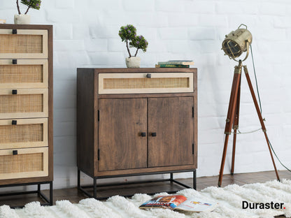 Dudi Furniture Irish Sideboard Cabinet With Cane Work