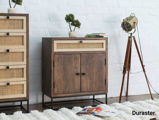 Dudi Furniture Irish Sideboard Cabinet With Cane Work