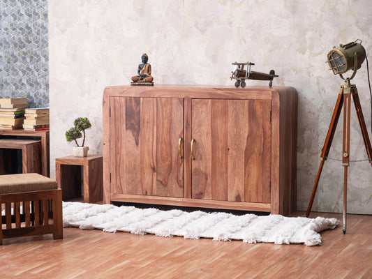 Dudi Furniture Hawkin Solid Wood Sideboard Cabinet