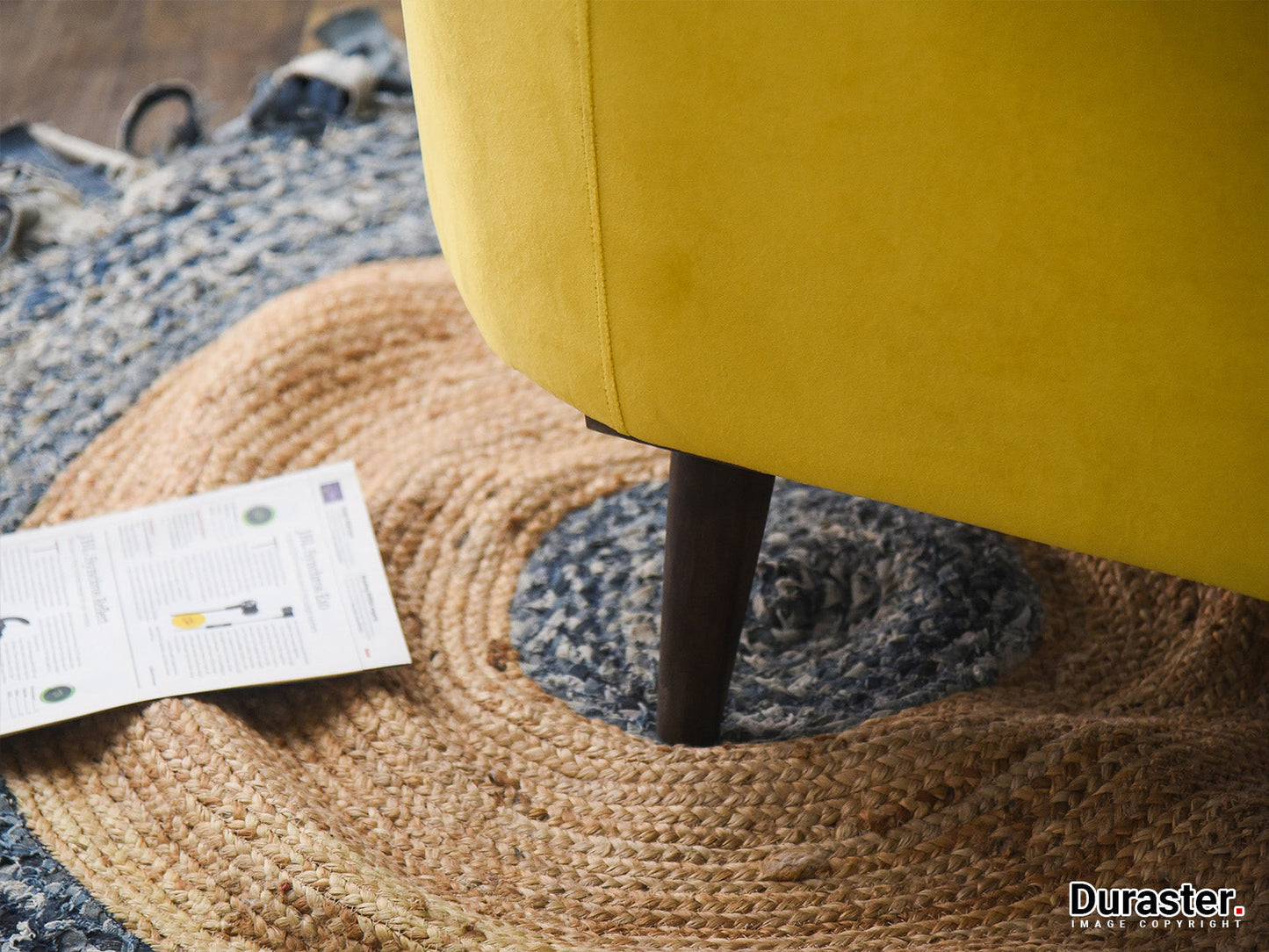 Dudi Furniture Kayra Upholstered Armchair Yellow
