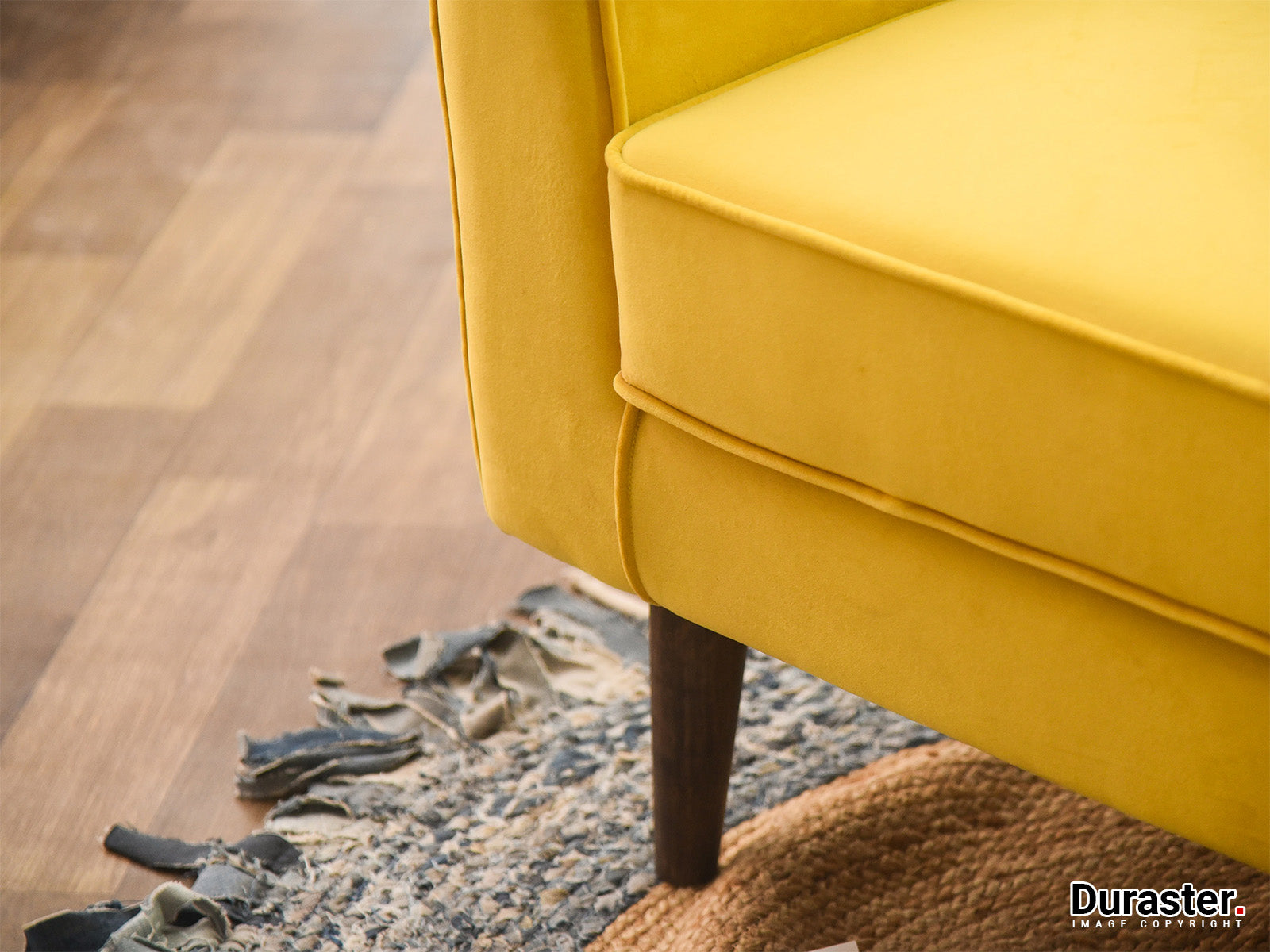 Dudi Furniture Kayra Upholstered Armchair Yellow