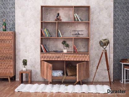 Dudi Furniture Diamond Vintage Wooden Bookshelf
