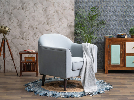 Dudi Furniture Kayra Upholstered Armchair Light Blue