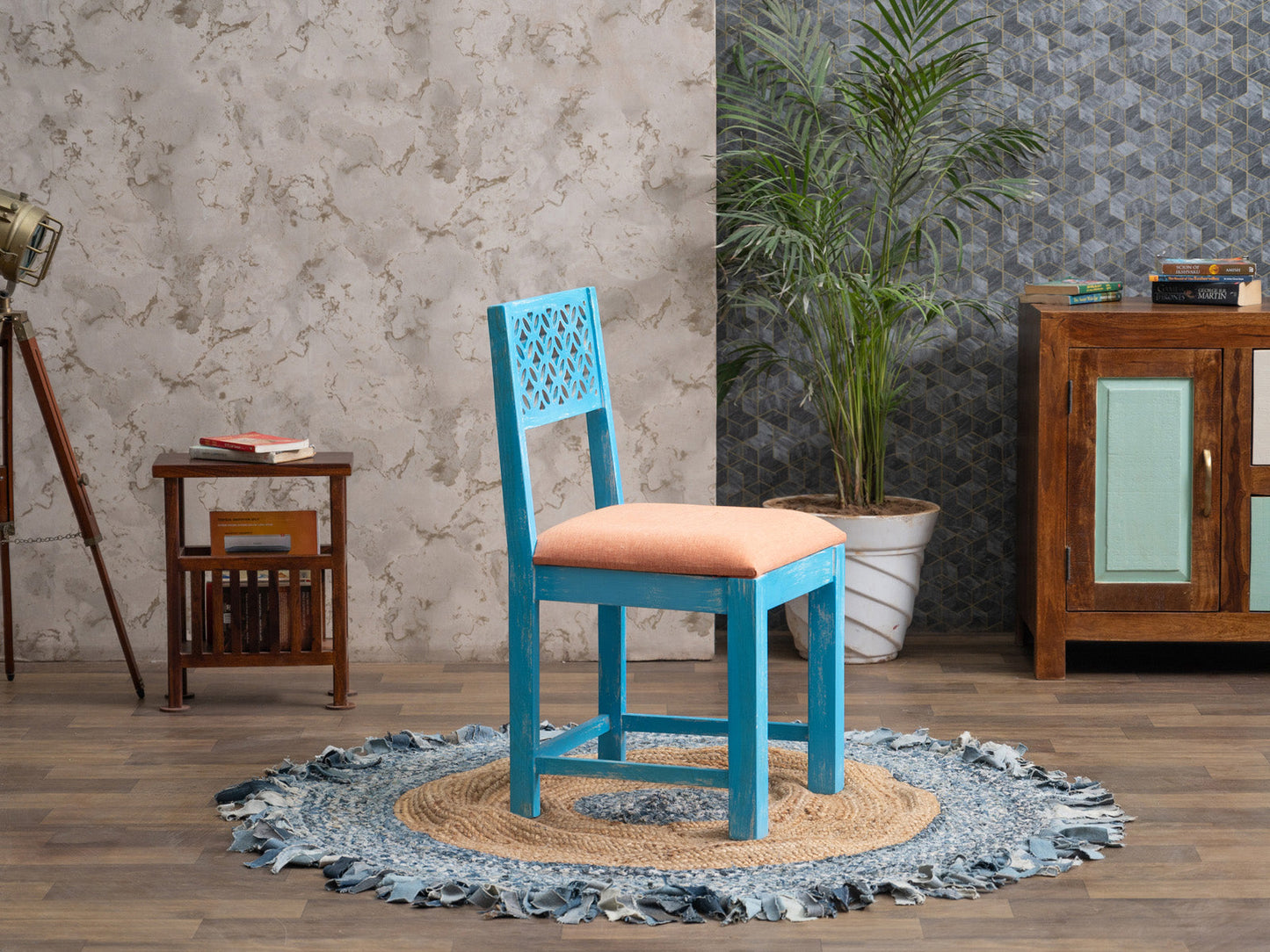 Dudi Furniture Florida Vintage Acacia Wood Dining Chair