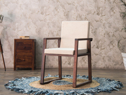 Dudi Furniture Ummed Modern Sheesham Wood Arm Chair