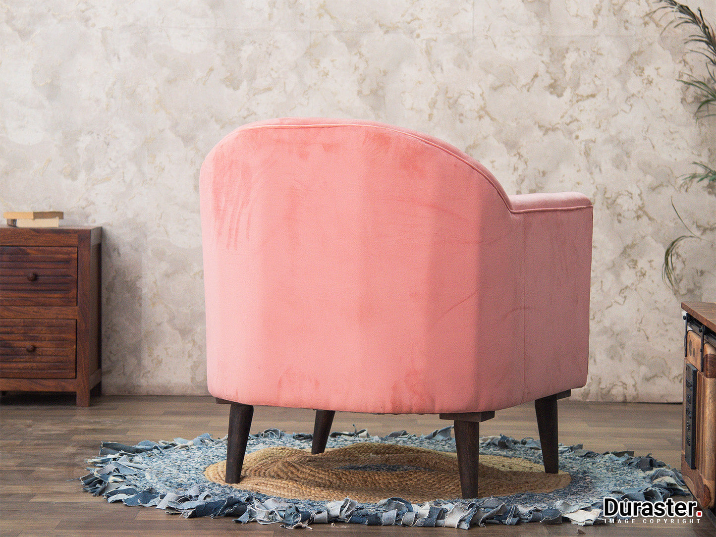 Dudi Furniture Kayra Upholstered Armchair Pink