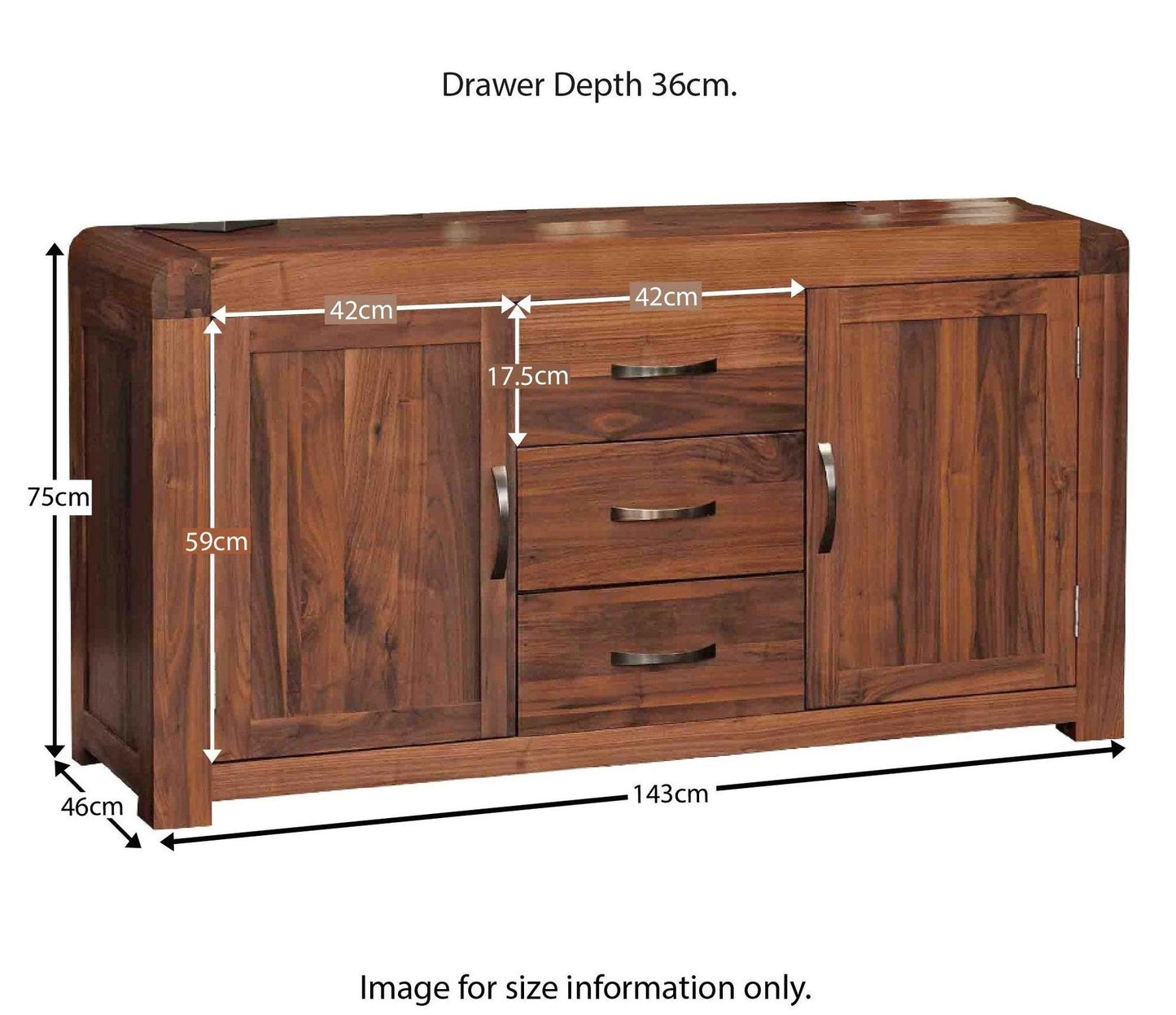 Dudi Furniture Arthur Wood Sideboard Cabinet