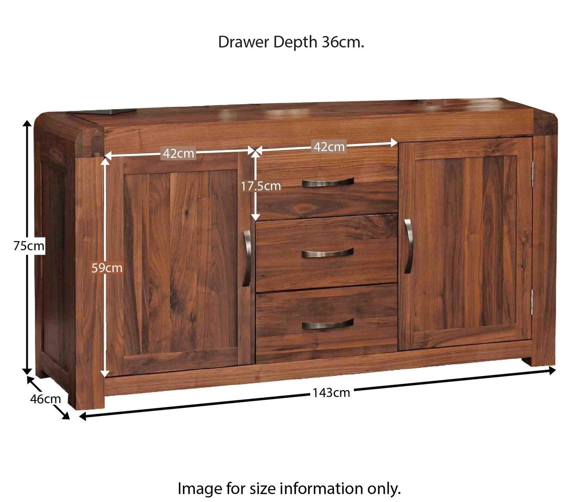 Dudi Furniture Arthur Wood Sideboard Cabinet