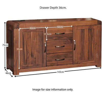Dudi Furniture Arthur Wood Sideboard Cabinet