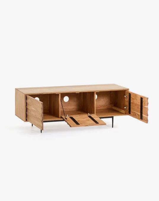 Dudi Furniture Riverrun Industrial TV Unit Acacia Wood