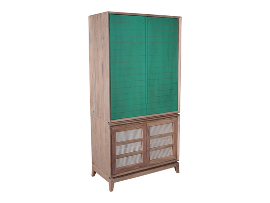 Dudi Furniture Elementary Acacia Wooden Wardrobe
