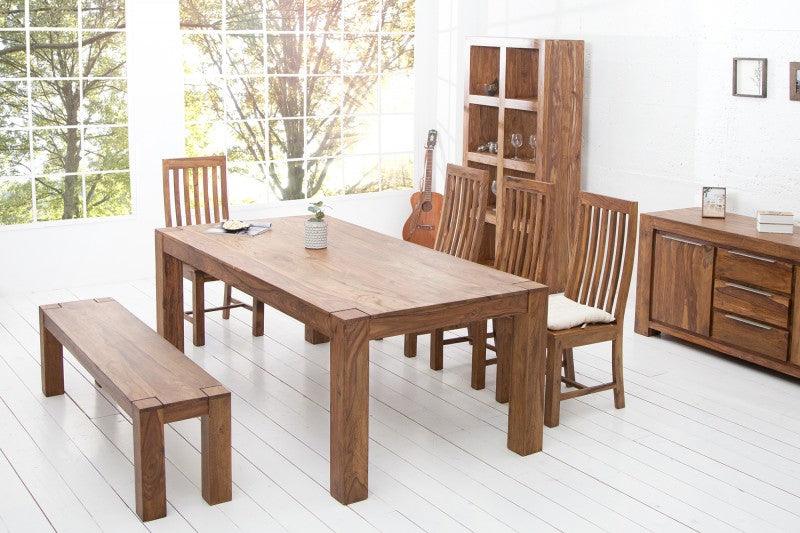 Dudi Furniture Torpedo Sheesham Wood Dining Table Set 6 Seater