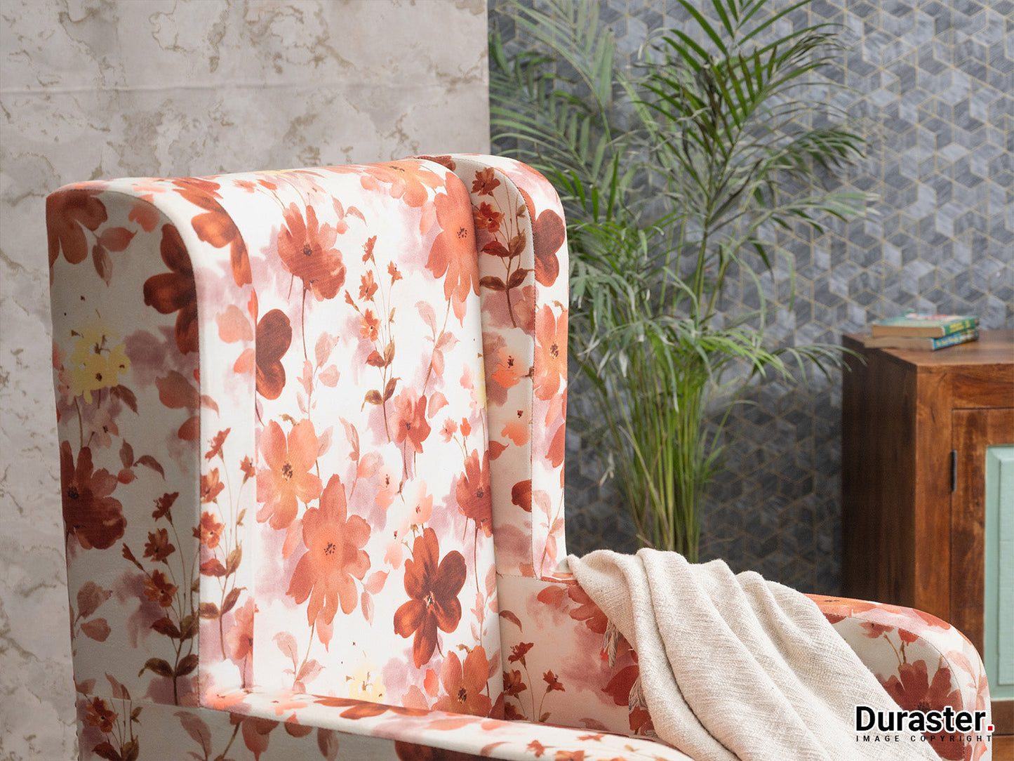Dudi Furniture Nour Modern Wing Back Chair