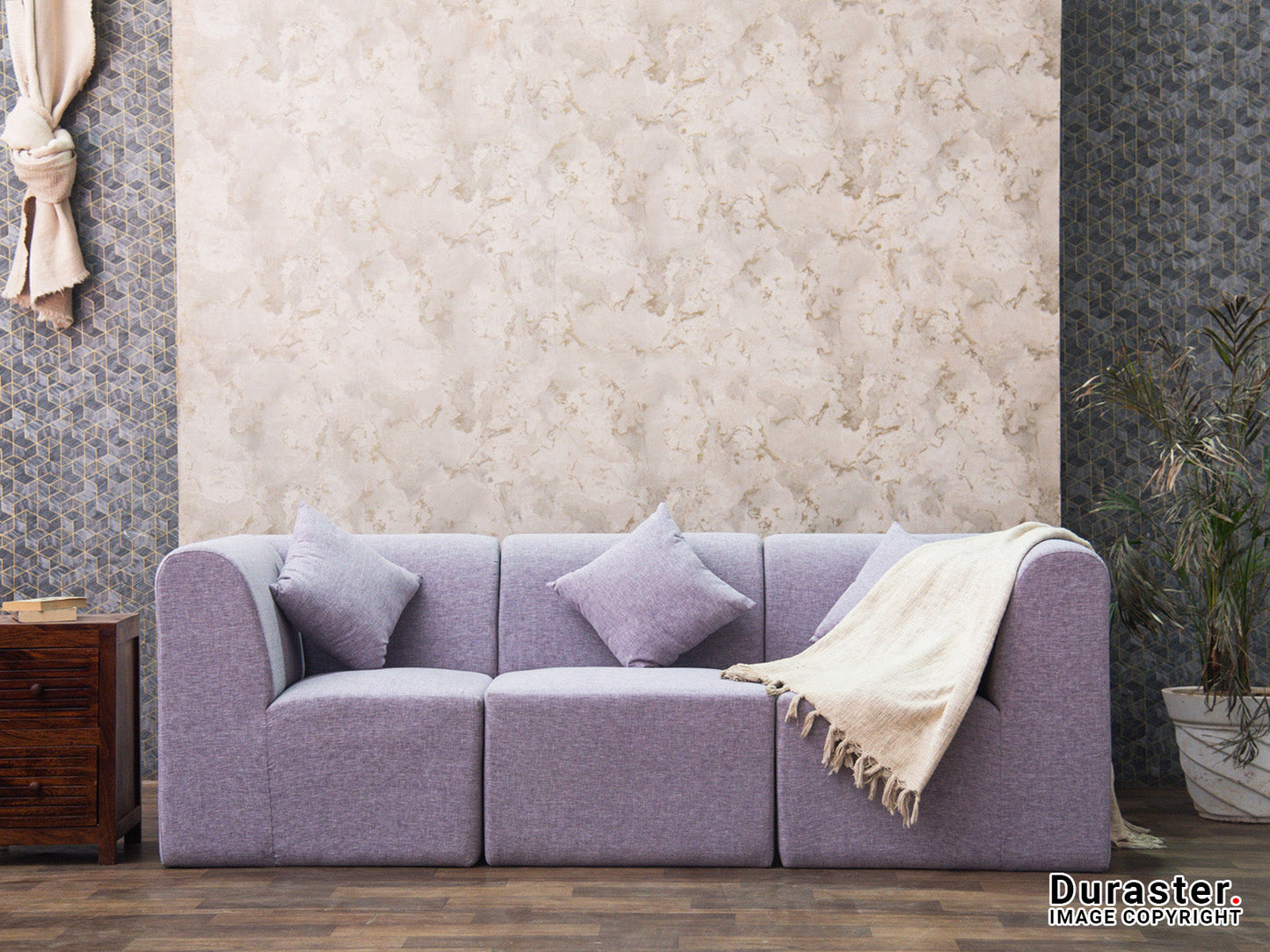 Dudi Furniture Diana U Shaped Sofa Light Grey