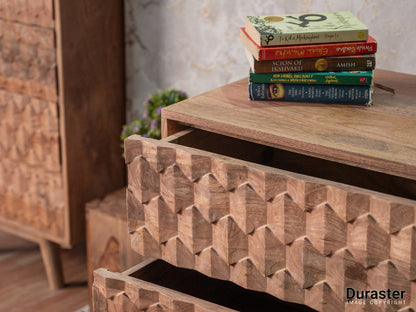 Dudi Furniture Diamond Wooden Chest of Drawers