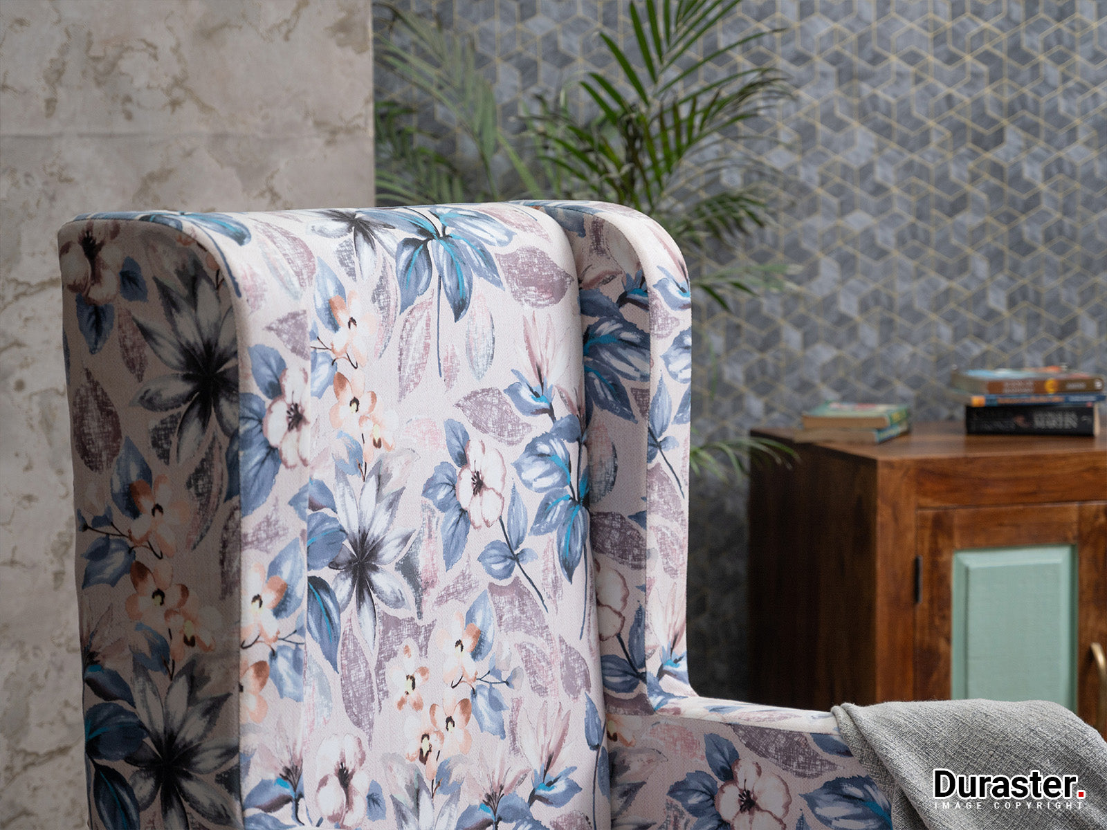 Dudi Furniture Nour Modern Wing Back Chair