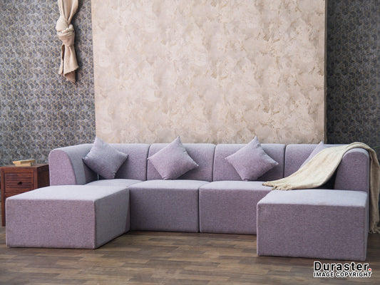 Dudi Furniture Diana U Shaped Sofa Light Grey