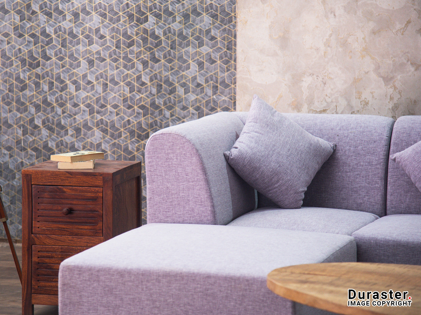 Dudi Furniture Diana U Shaped Sofa Light Grey