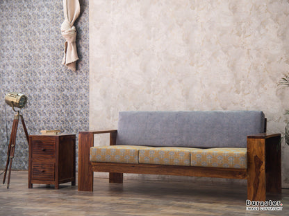 Dudi Furniture Ummed Solid Sheesham Wood 3 Seater Sofa