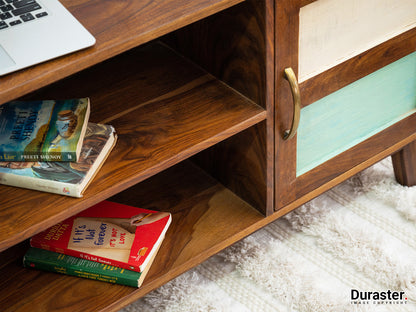 Dudi Furniture Florida Vintage Sheesham Wood TV Unit