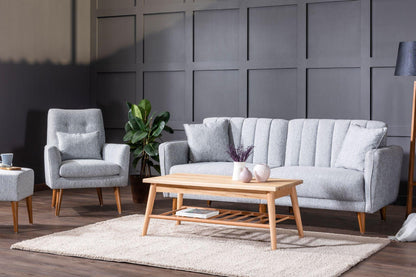 Dudi Furniture Daisy Three Seater Light Grey