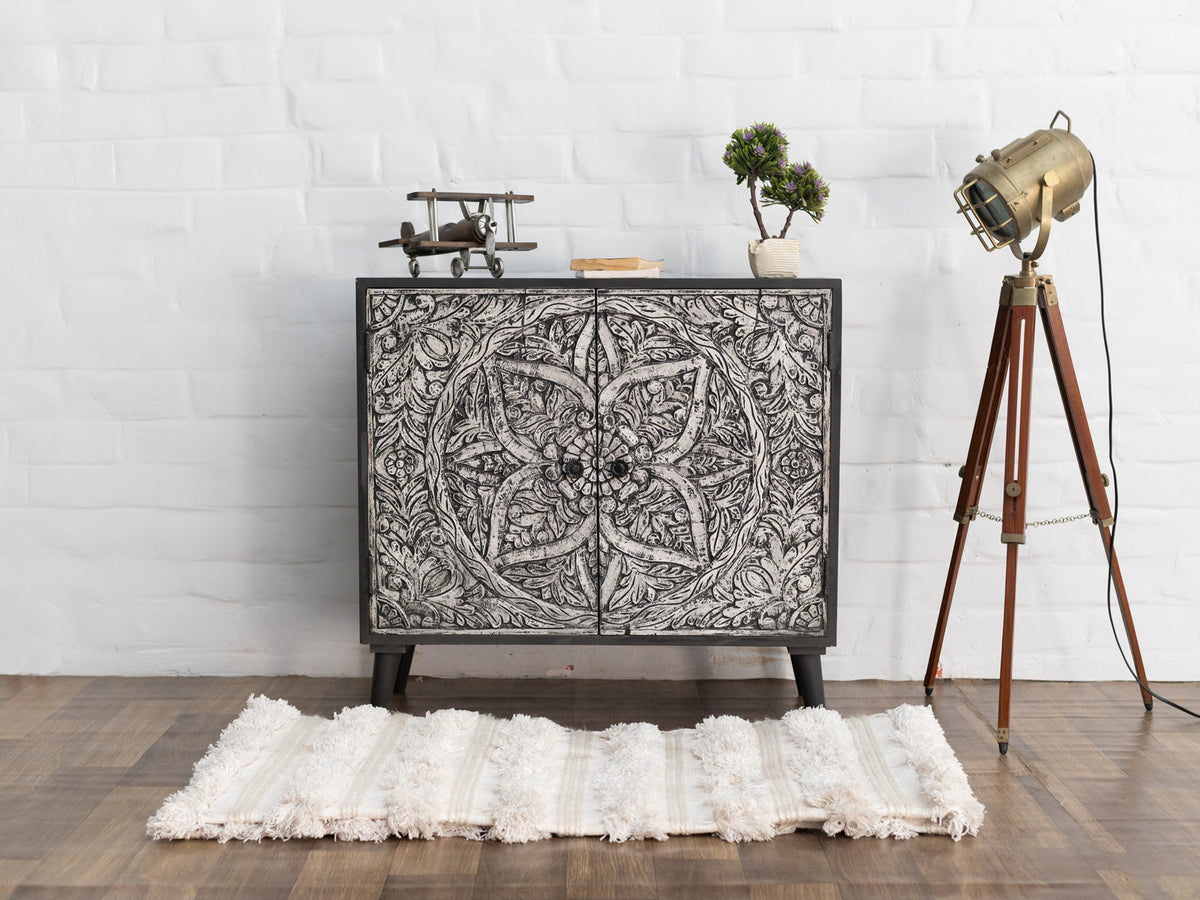 Dudi Furniture Ellora Mango Wood Sideboard Cabinet