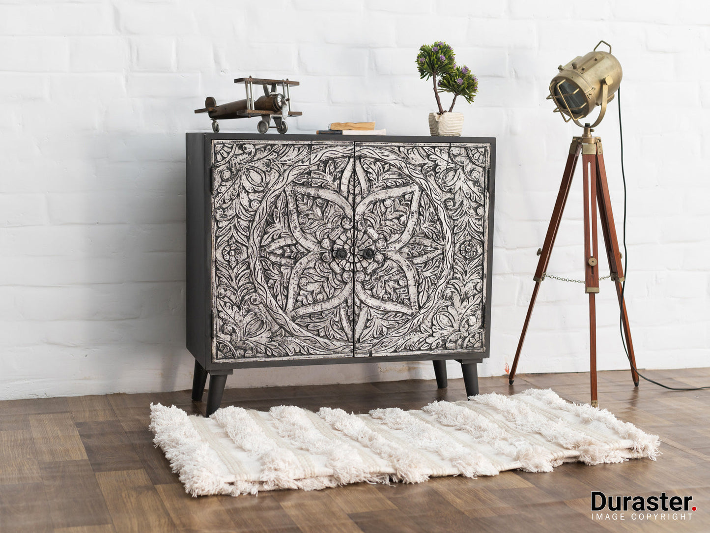 Dudi Furniture Ellora Mango Wood Sideboard Cabinet