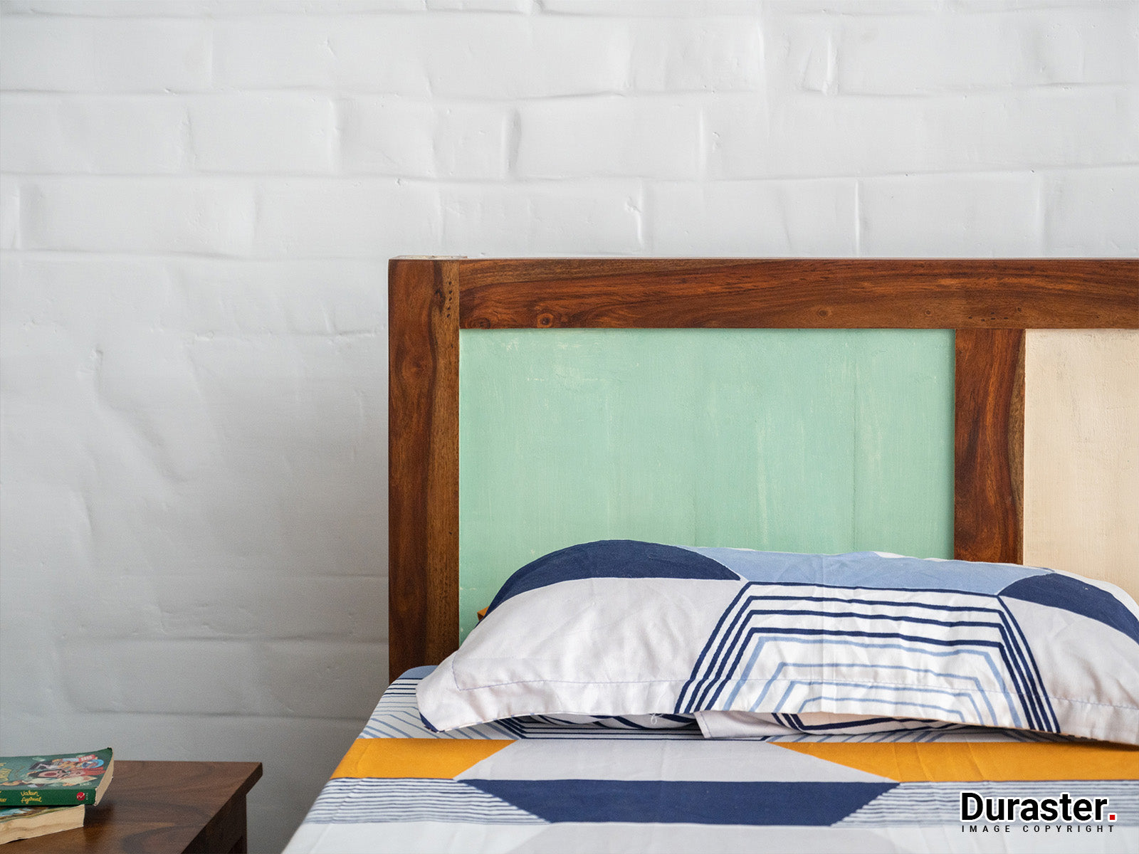 Dudi Furniture Florida Vintage Solid Wood Bed with Storage
