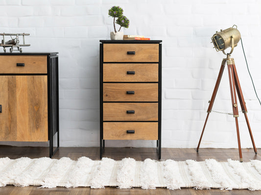 Dudi Furniture El Dorado Mango Wood Chest Of Drawers