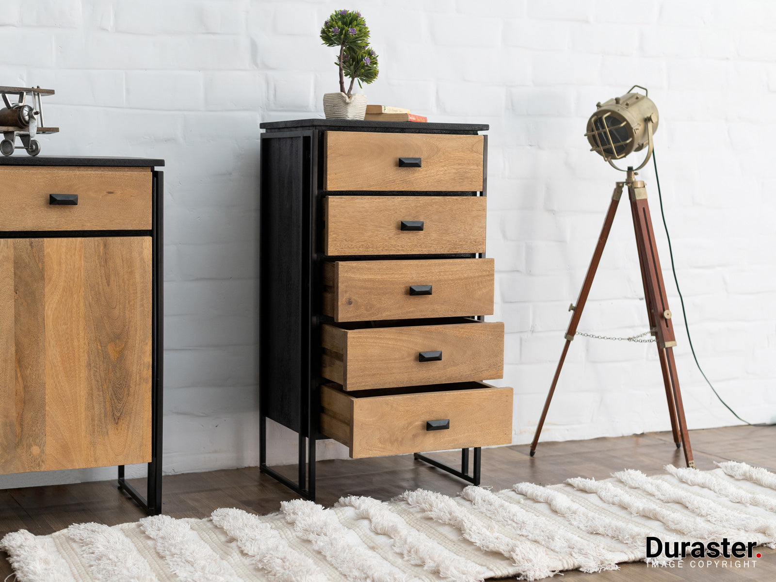 Dudi Furniture El Dorado Mango Wood Chest Of Drawers