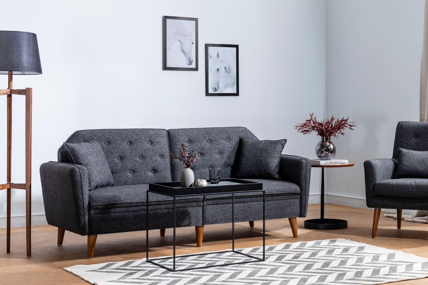 Dudi Furniture Daisy Two Seater Anthracite Grey