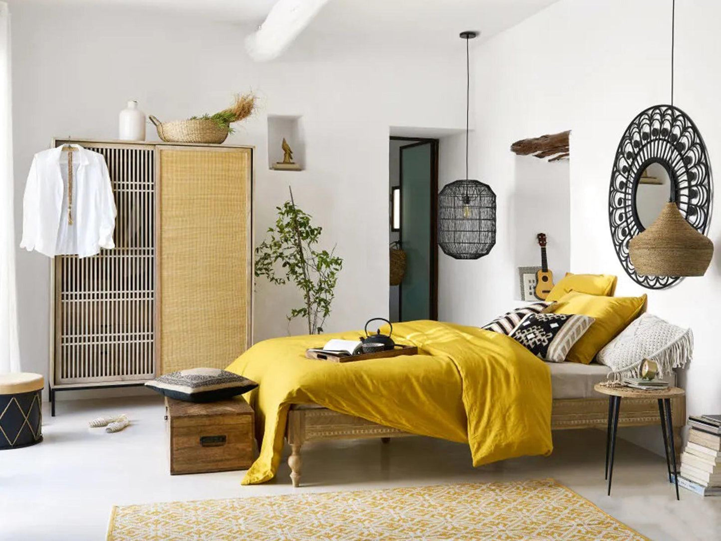 Dudi Furniture Ajenta Solid Mango Wood Single Bed