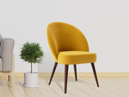Dudi Furniture Elemantary Solid Wood Fabric Upholstered Chair