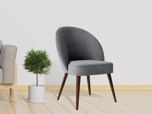 Dudi Furniture Elemantary Solid Wood Fabric Upholstered Chair
