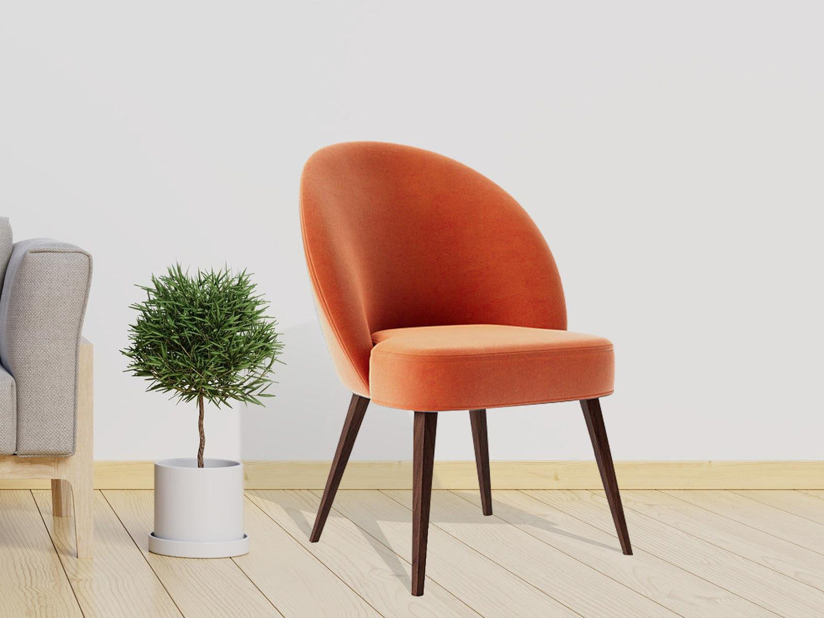 Dudi Furniture Elemantary Solid Wood Fabric Upholstered Chair
