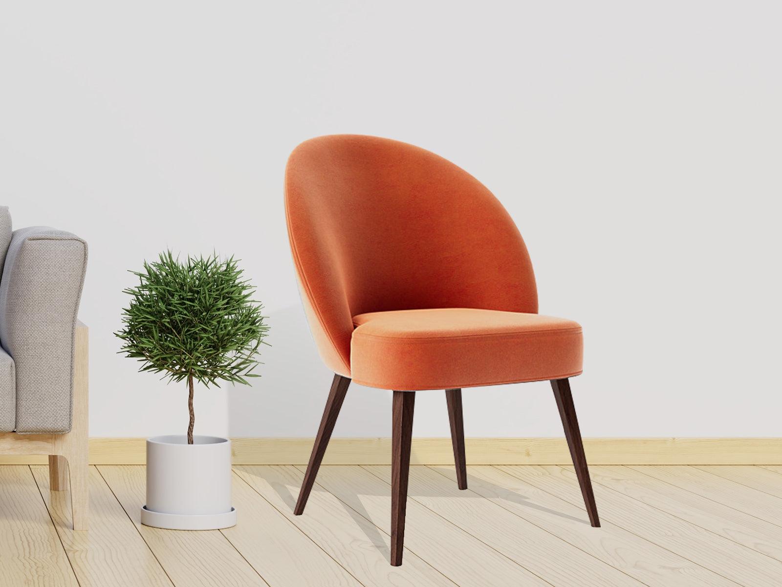 Dudi Furniture Elemantary Solid Wood Fabric Upholstered Chair