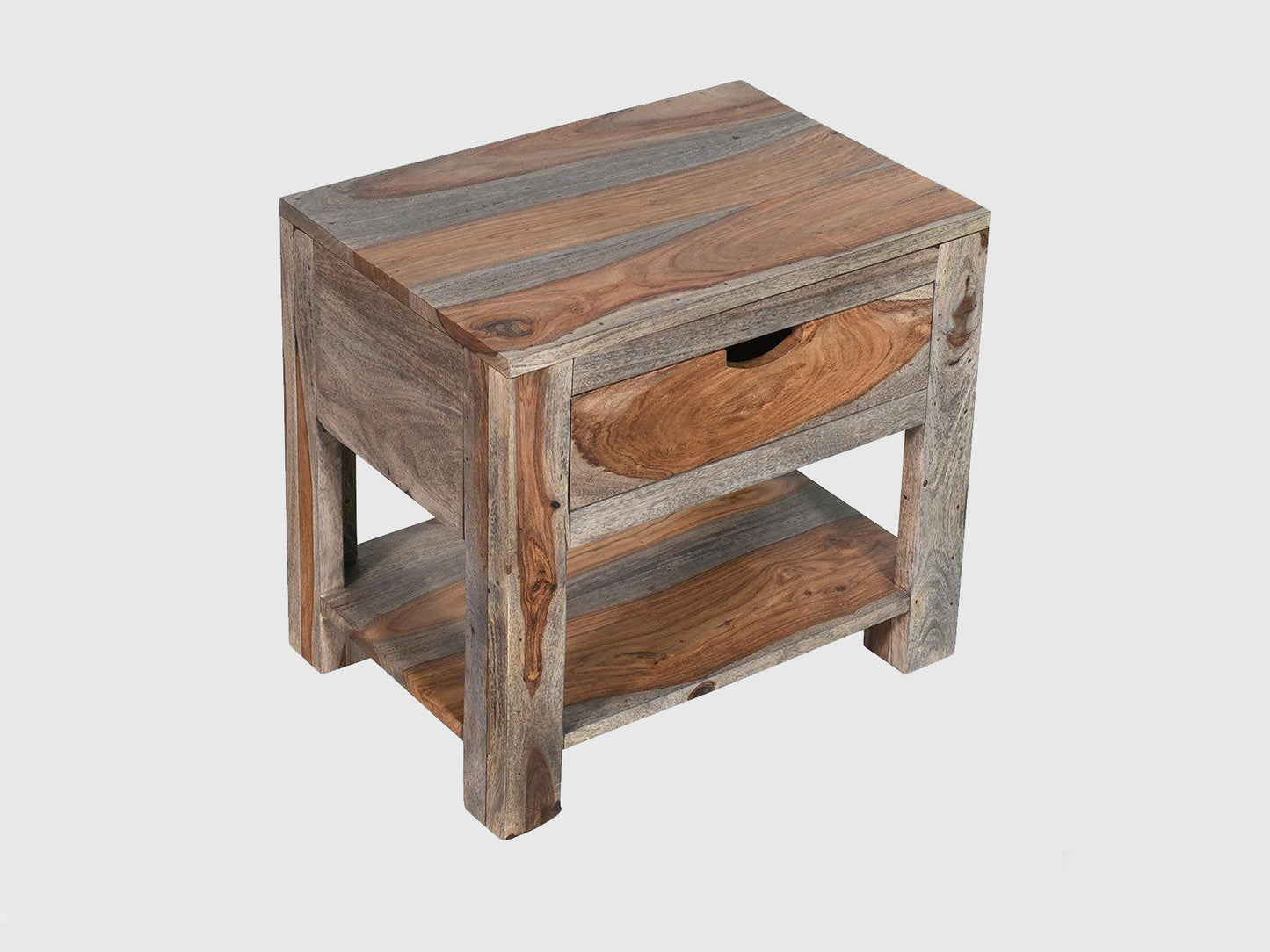 Dudi Furniture Alpaca Wooden Bedside Table with Drawer