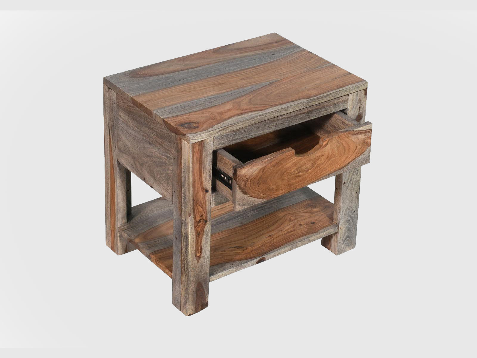 Dudi Furniture Alpaca Wooden Bedside Table with Drawer